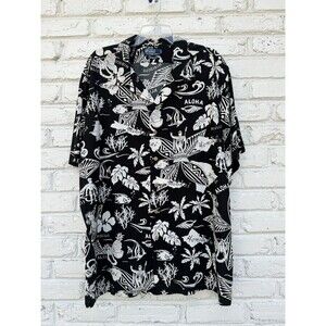 Polo Ralph Lauren Vintage Short Sleeve Camp Shirt Hawaiian XXL Men's Viscose